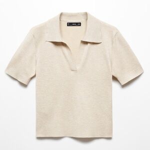 Mango Beige Polo Shirt